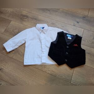 12m Boys Dress Shirt And Vest